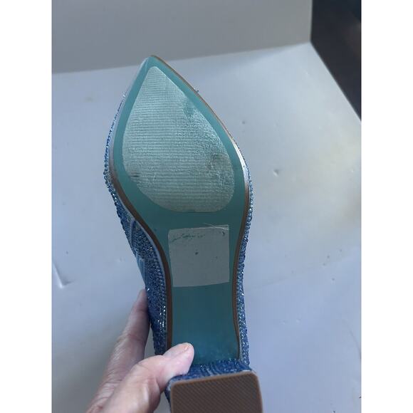 Betsy Johnson SB Cady Rhinestone Ankle Boots Booties Size 6 Light Blue NEW - Picture 6 of 13